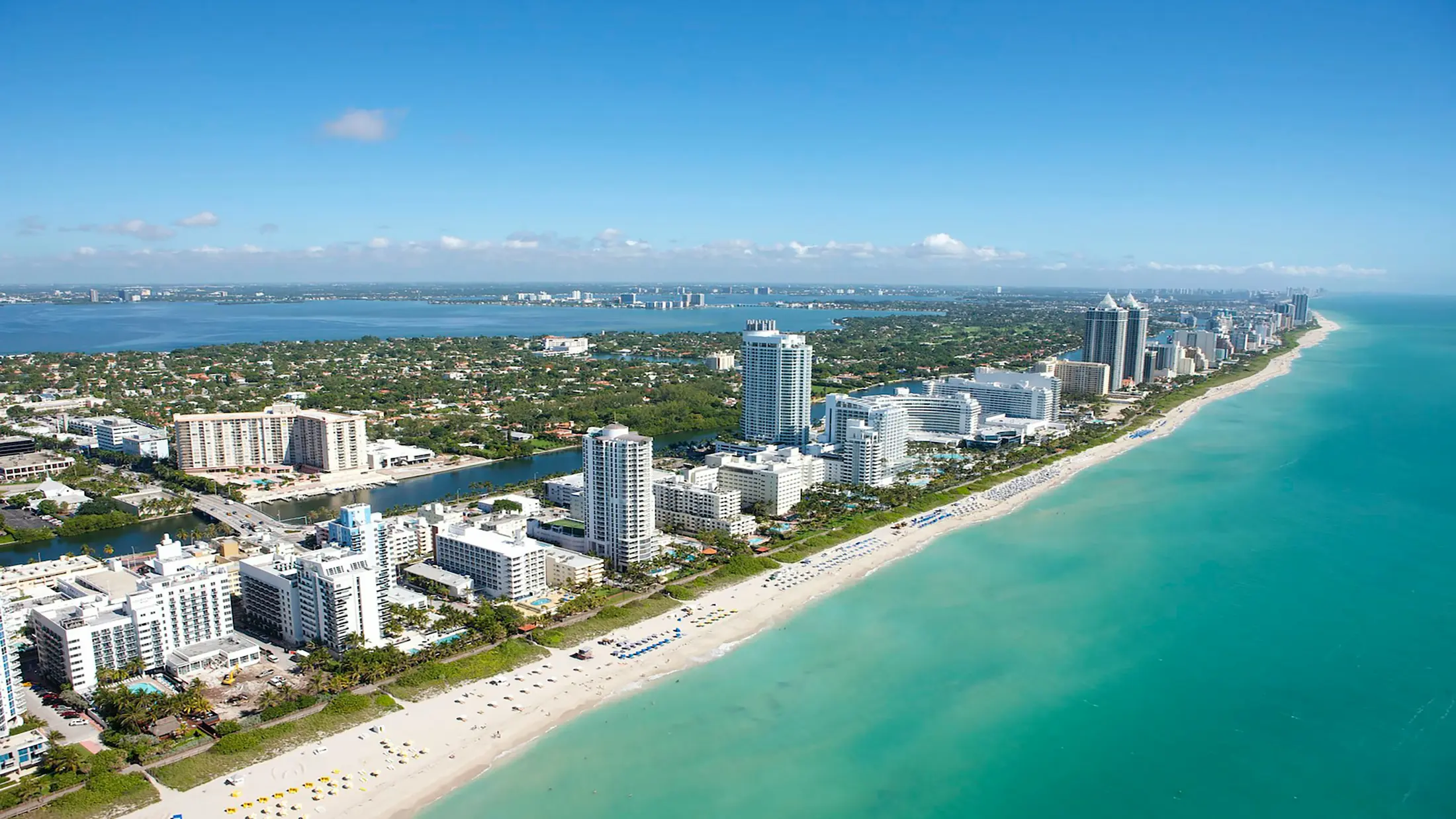 Aerial view of Miami by the ocean. Photo by Antonio Cuellar